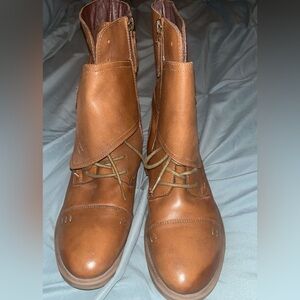 Women's Tan Leather Ankle Boots
